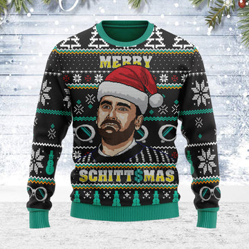 Customspig Ugly Christmas Sweater Merry Schittmas 3D Apparel