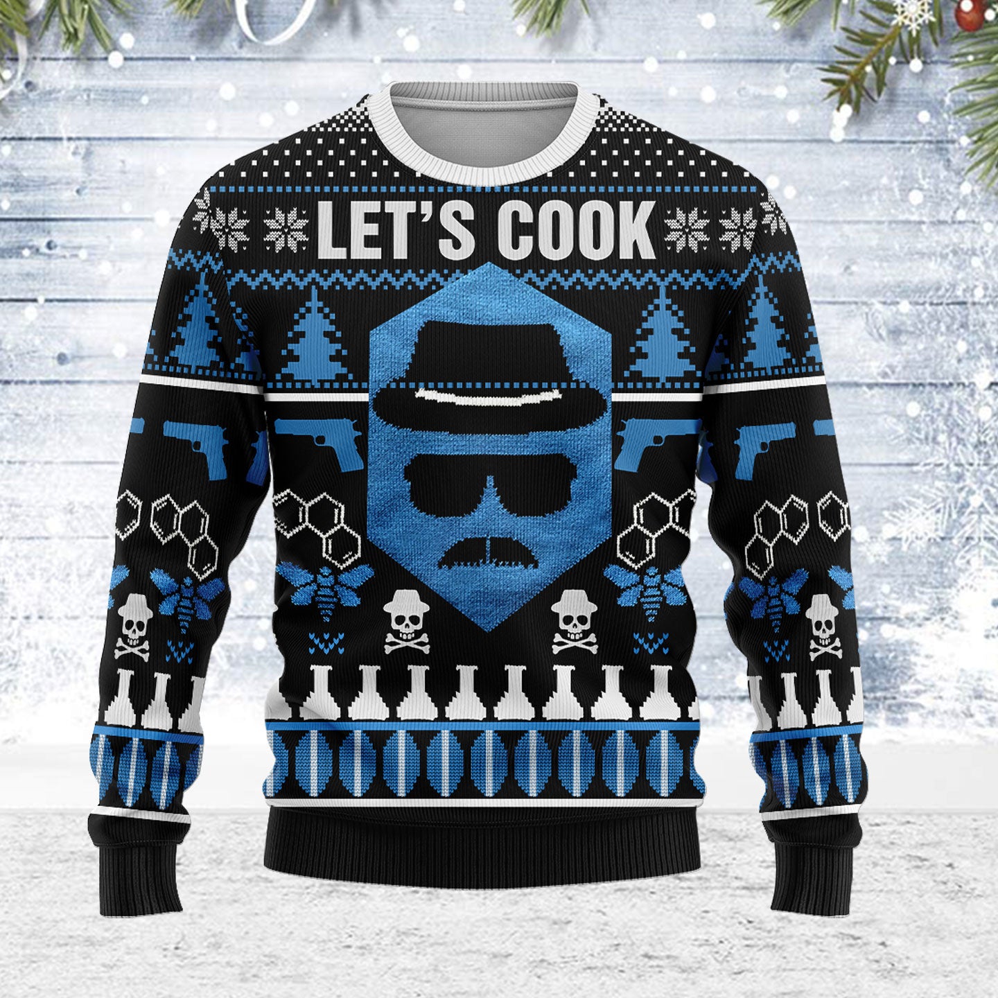 Customspig Ugly Christmas Sweater Let's Cook 3D Apparel