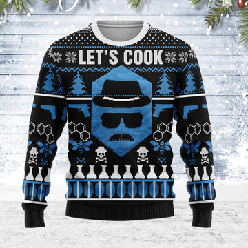 Customspig Ugly Christmas Sweater Let's Cook 3D Apparel