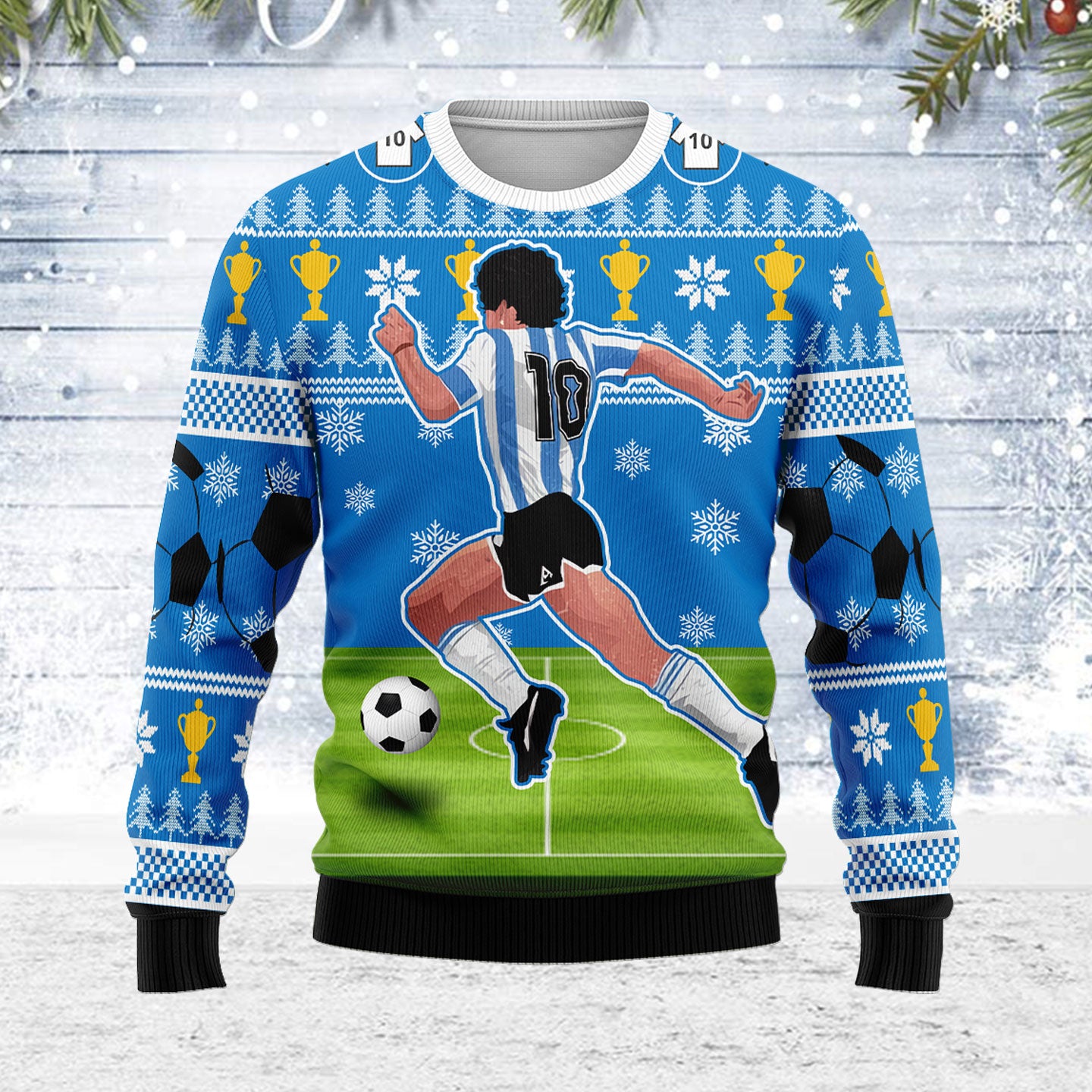 Customspig Ugly Christmas Sweater The Golden Boy 3D Apparel