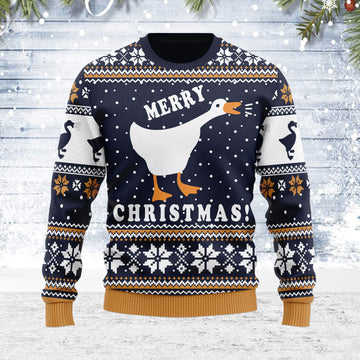 Customspig Ugly Christmas Sweater The Untitled Goose 3D Apparel