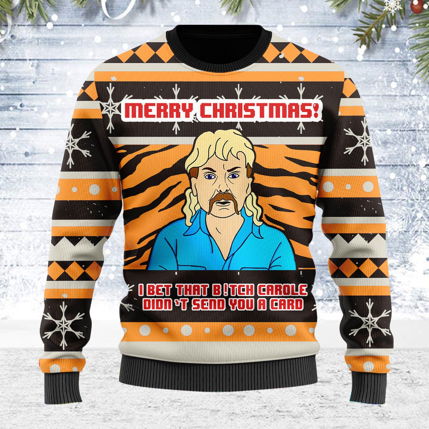 Customspig Ugly Christmas Sweater I Bet That B!tch Didn't Send You A Card 3D Apparel