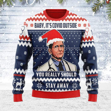 Customspig Ugly Christmas Sweater Dr. Fauci 3D Apparel