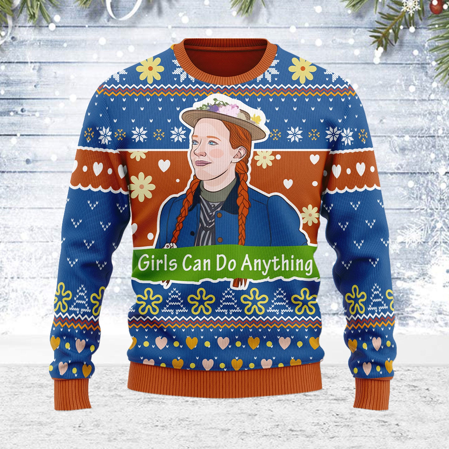 Customspig Ugly Christmas Sweater Girls Can Do Anything 3D Apparel