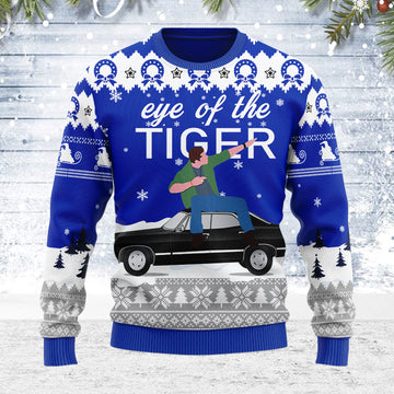 Customspig Ugly Christmas Sweater Eye Of The Tiger 3D Apparel