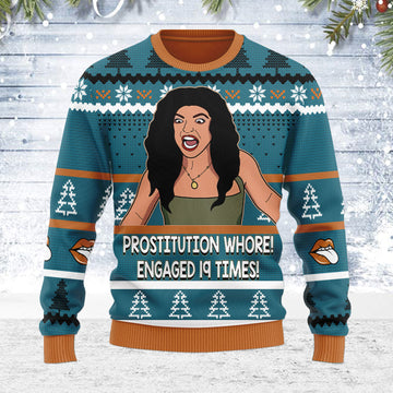 Customspig Ugly Christmas Sweater Teresa Giudice Real Housewives of New Jersey 3D Apparel