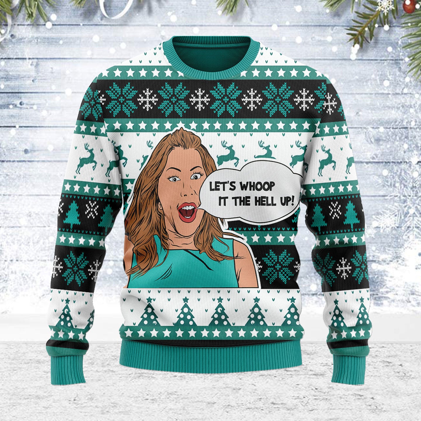 Customspig Ugly Christmas Sweater Vicki Gunvalson Real Housewives of Orange County 3D Apparel