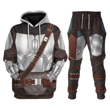 CustomsPig Beskar Mandalorian Costumes Hoodie Sweatshirt T-Shirt Tracksuit