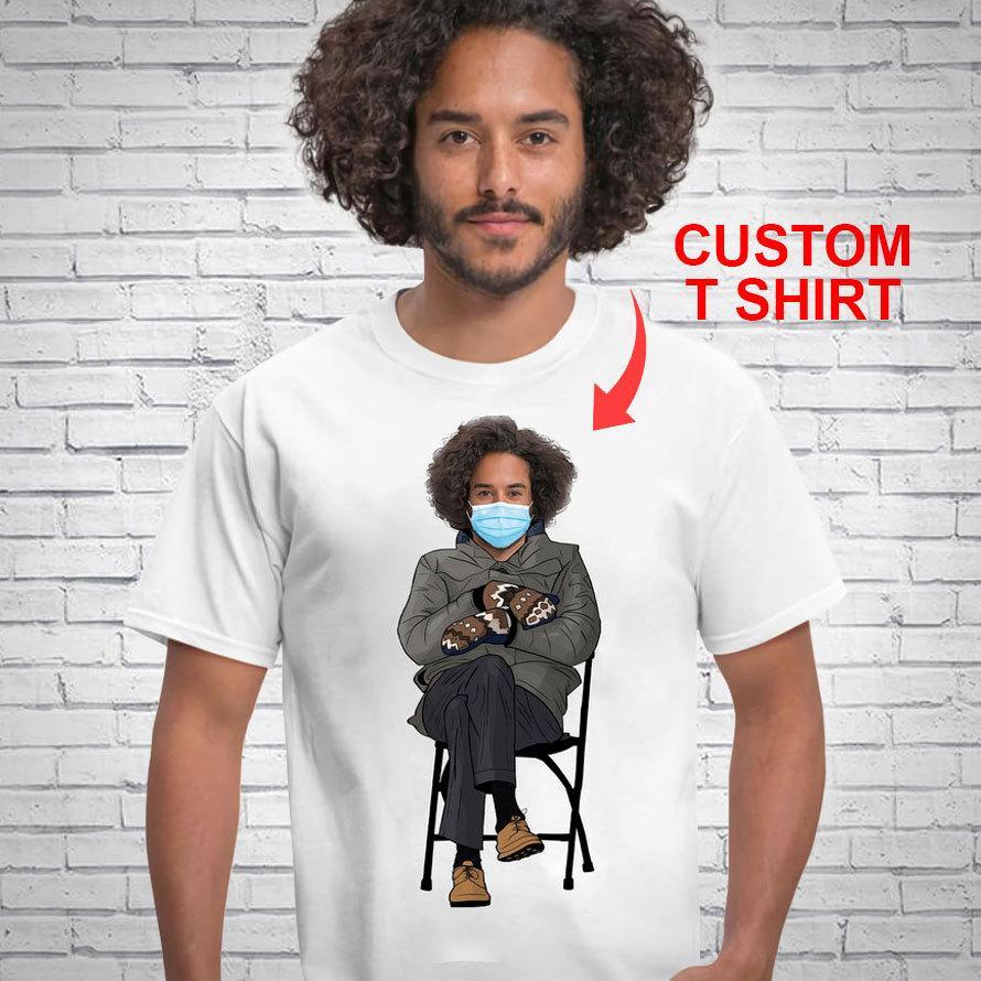 Customized Photos T-shirt Bernie Meme