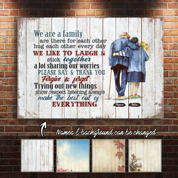Customized Wall Art Bild Planken-Schild - Familienregeln
