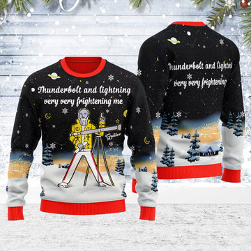 Customspig Ugly Christmas Sweater Thunder Fightening Galileo 3D Apparel