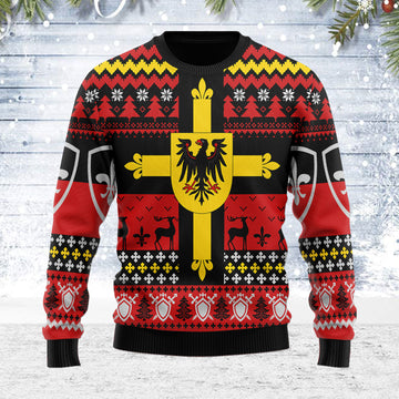 CustomsPig Ugly Christmas Sweater Teutonic Knights 3D Apparel