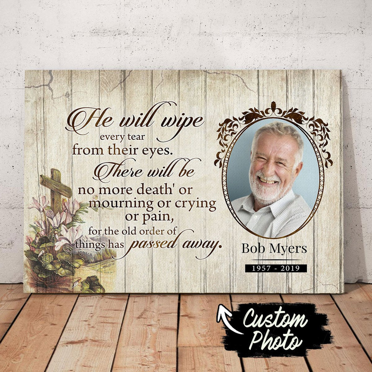 Personalized Canvas Poster - Goodbyes are not forever, In Loving Memory Sign