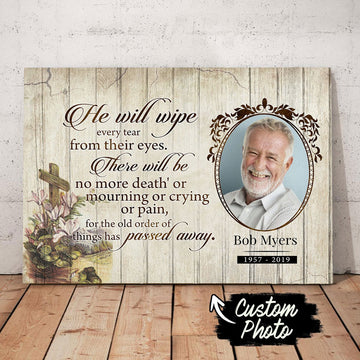 Personalized Canvas Poster - Goodbyes are not forever, In Loving Memory Sign