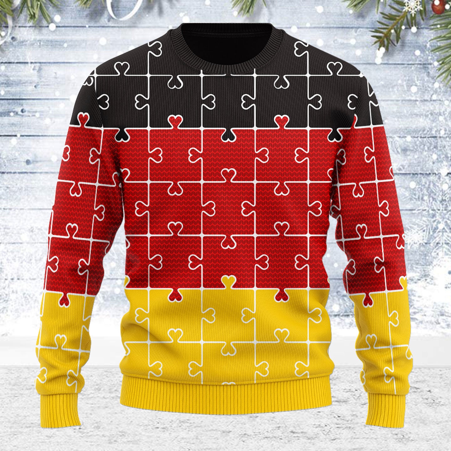 Customspig Ugly Christmas Sweater German Autism 3D Apparel