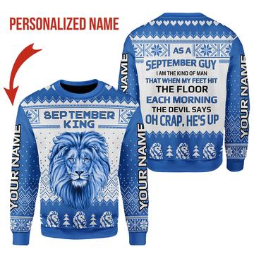 Customspig Personalized Sweatshirt September Guy All Over Printed