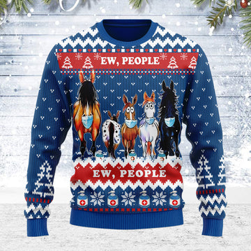 Customspig Ugly Christmas Sweater Ew People 3D Apparel