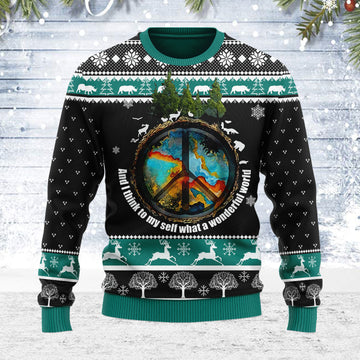 Customspig Ugly Christmas Sweater Hippie Camp 3D Apparel