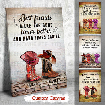 Customized Canvas Poster Wall Art Boot Styles Best Friends