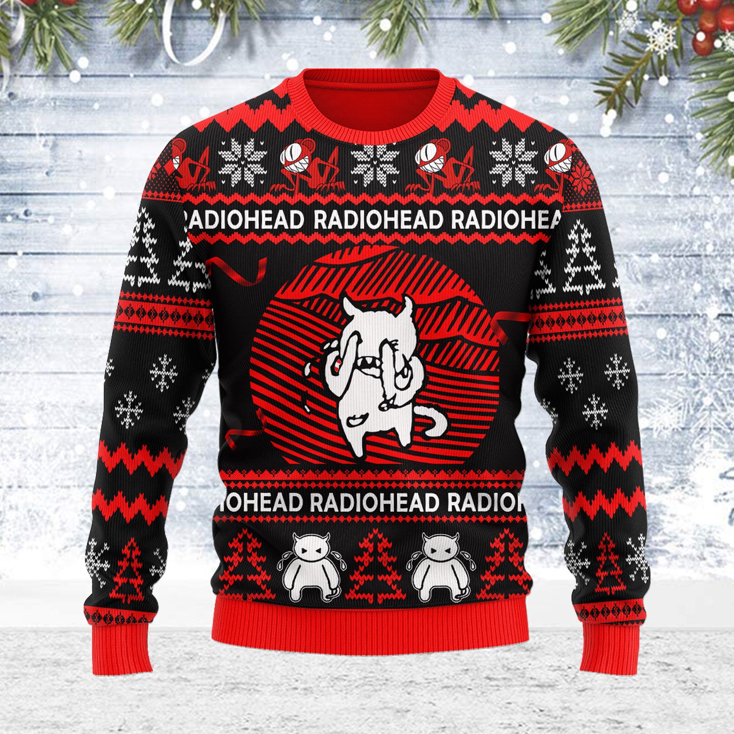Customspig Ugly Christmas Sweater Radiohead 3D Apparel