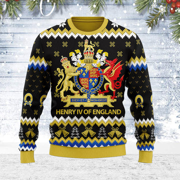 Customspig Ugly Christmas Sweater Coat Of Arms Henry IV 3D Apparel