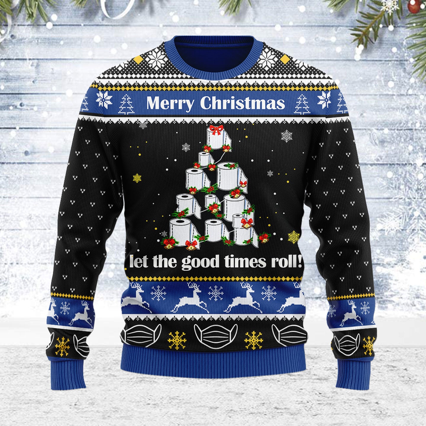 Customspig Ugly Christmas Sweater Let The Good Times Roll 3D Apparel