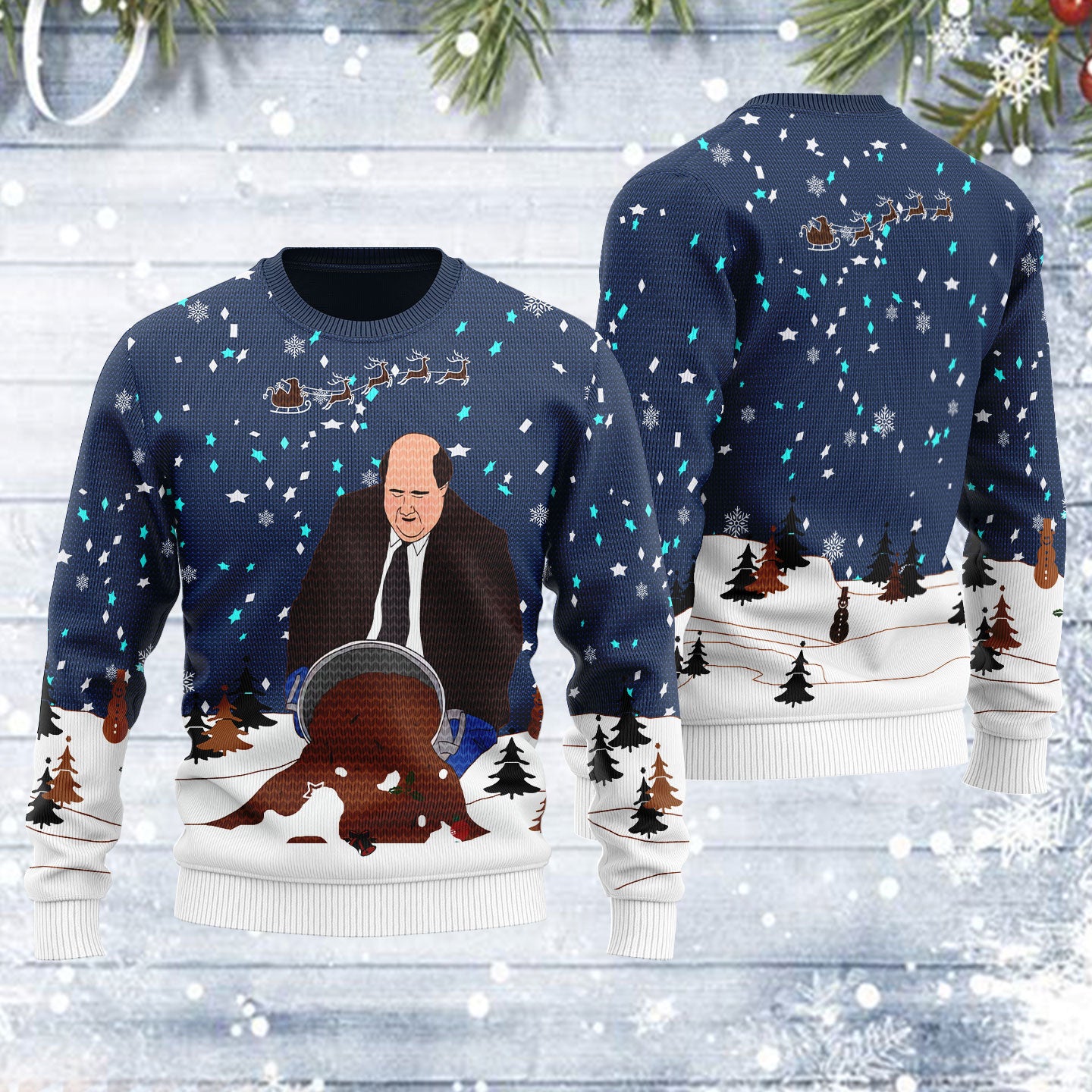 Customspig Ugly Christmas Sweater Kevin's Chili Funny 3D Apparel
