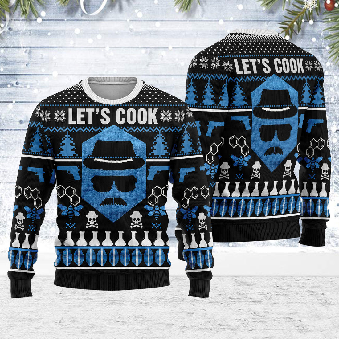Customspig Ugly Christmas Sweater Let's Cook 3D Apparel