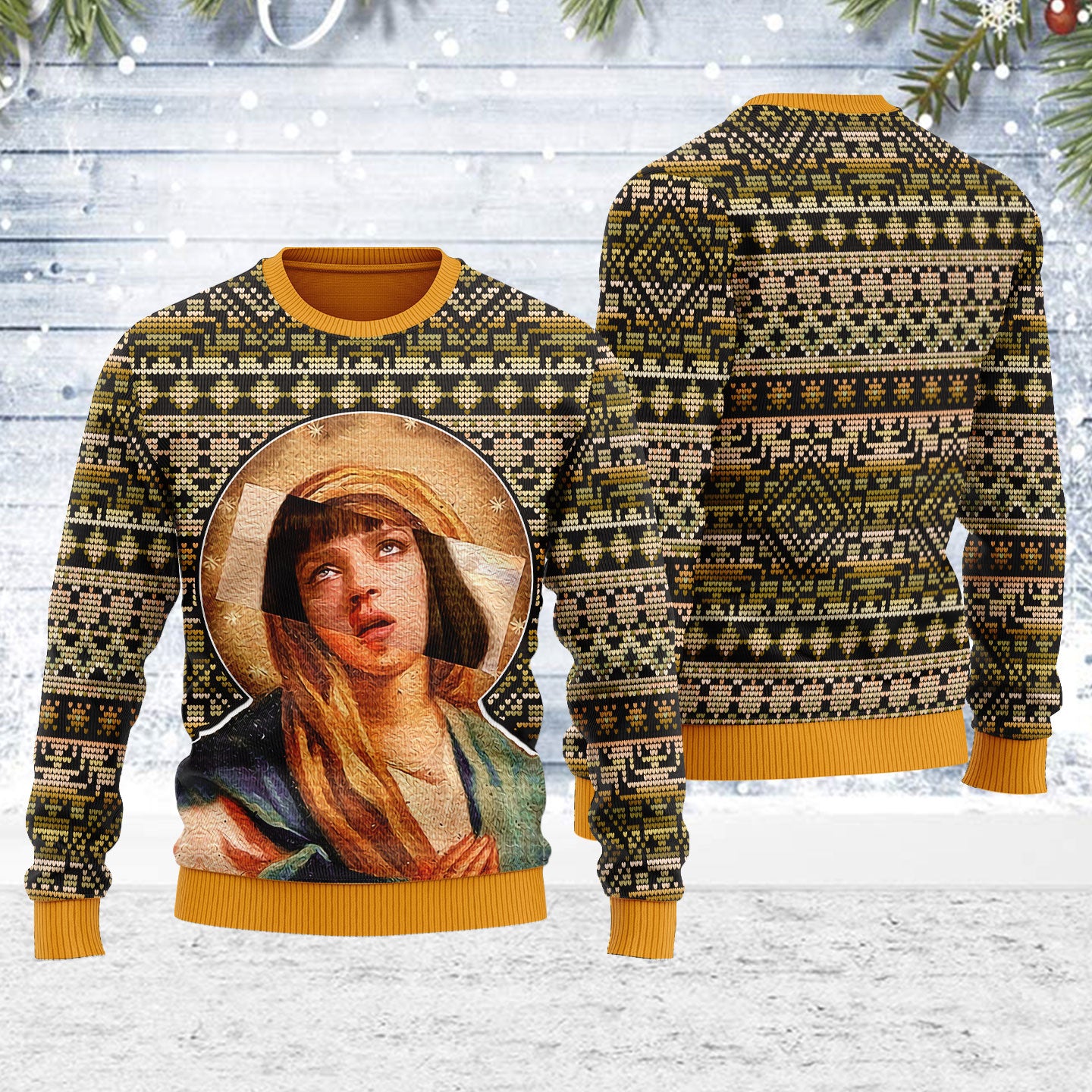 Customspig Ugly Christmas Sweater Mia Wallace Meme 3D Apparel