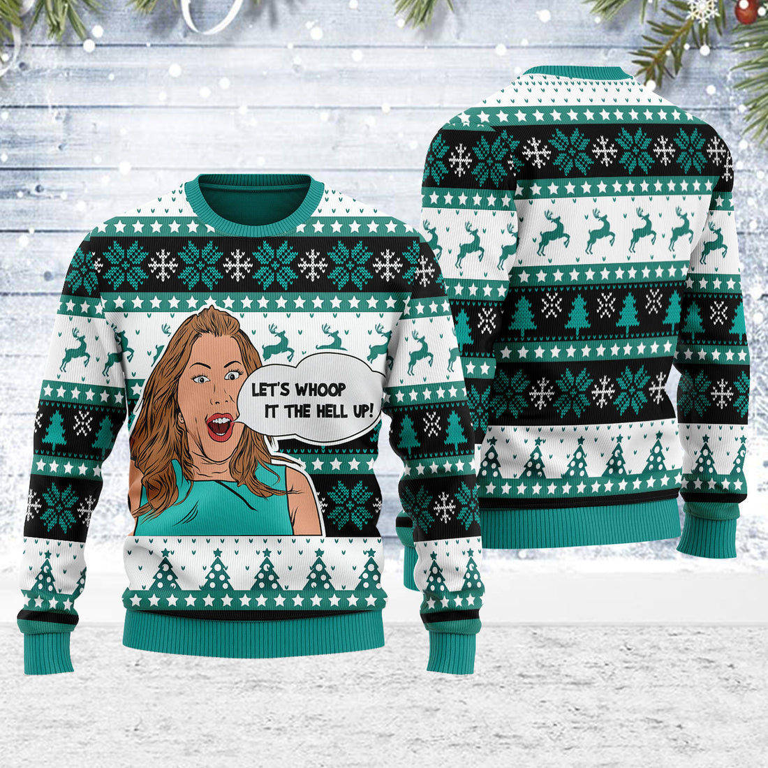 Customspig Ugly Christmas Sweater Vicki Gunvalson Real Housewives of Orange County 3D Apparel