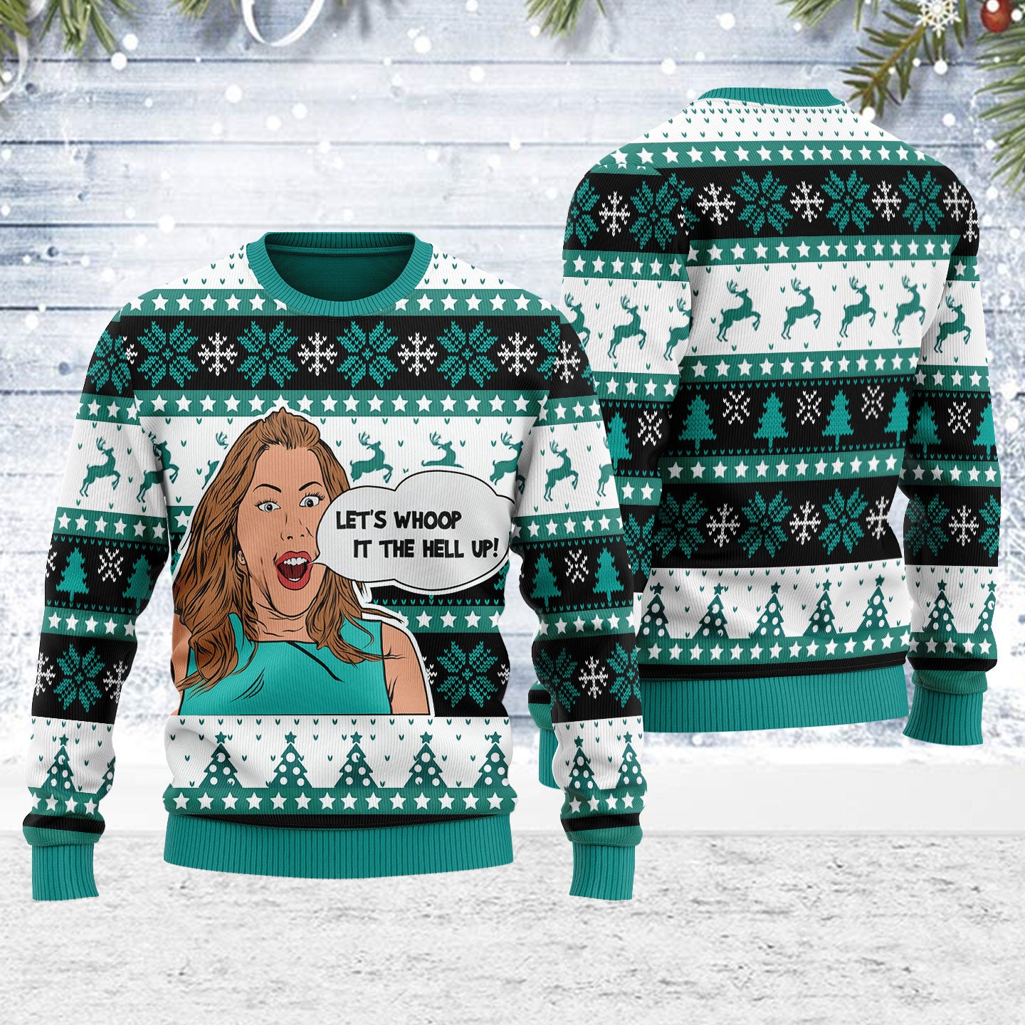 Customspig Ugly Christmas Sweater Vicki Gunvalson Real Housewives of Orange County 3D Apparel