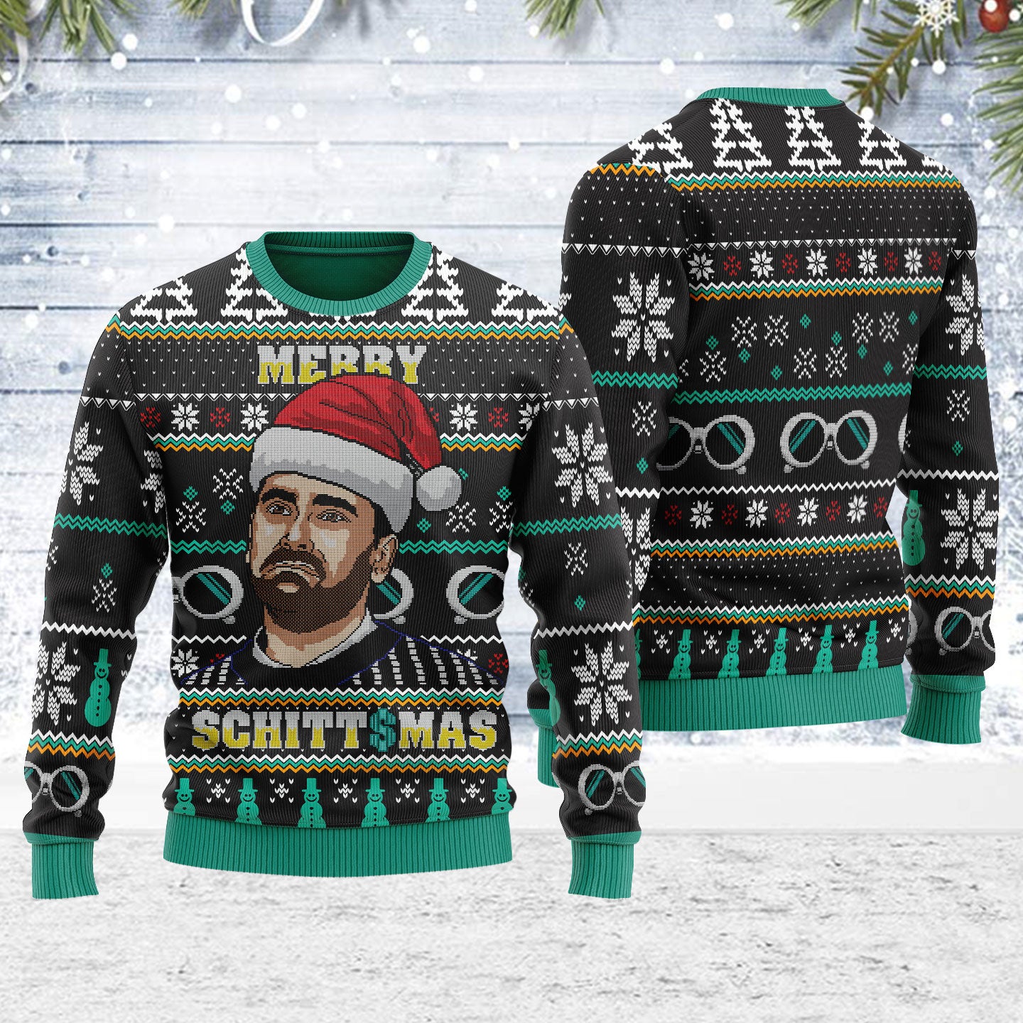 Customspig Ugly Christmas Sweater Merry Schittmas 3D Apparel