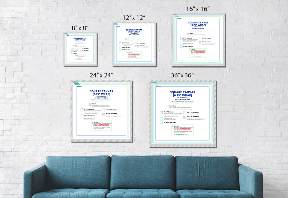 Personalized Square Canvas Digital Wall Art Service US Navy Dress Blue