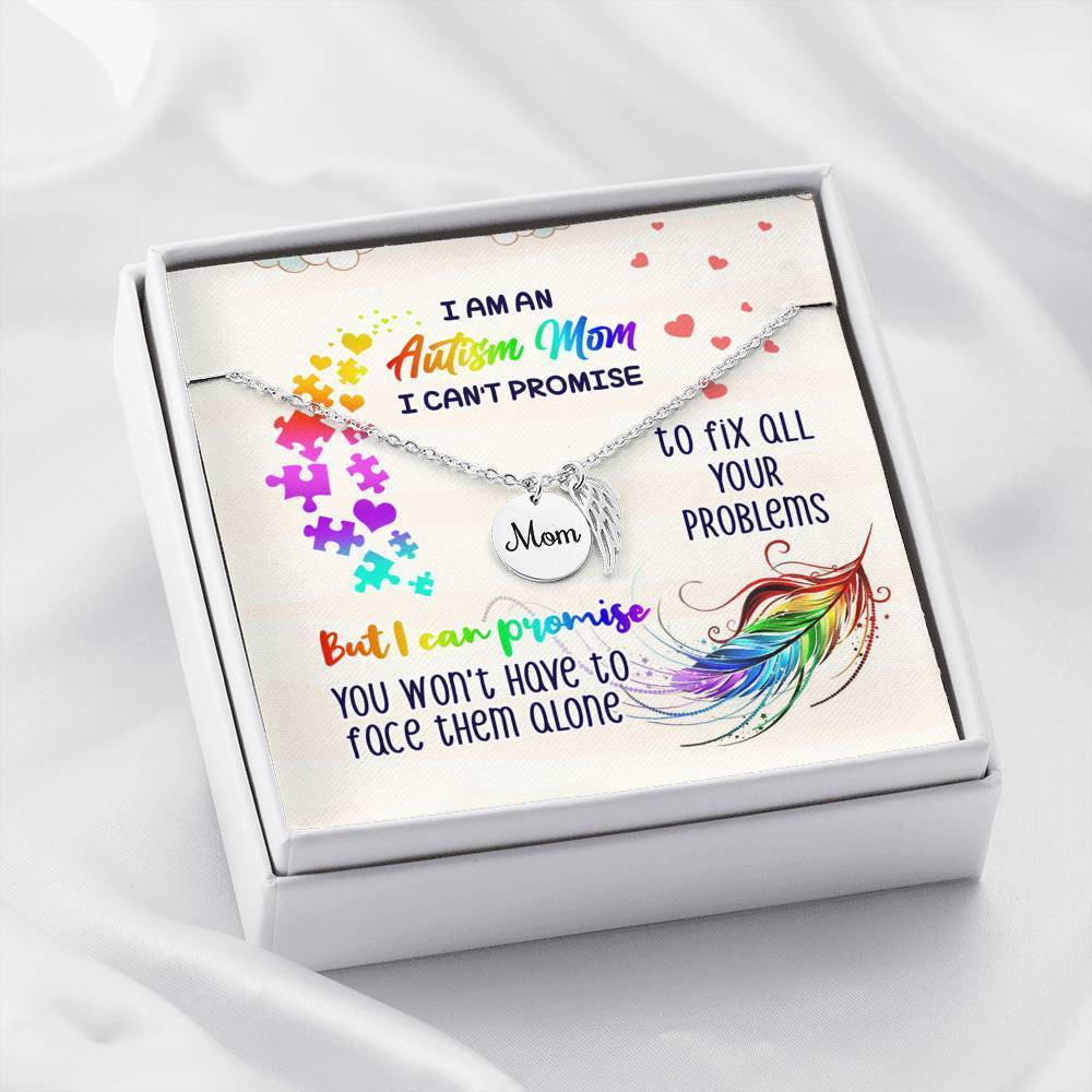 I Am An Autism Mom Necklace Polished Stainless Steel Jewelry