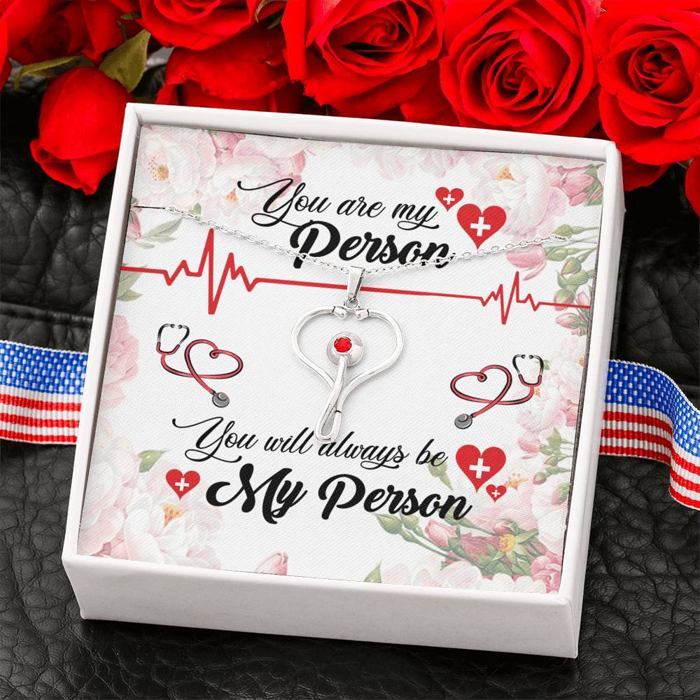 You Are My Person Interlocking Heart Necklace Jewelry