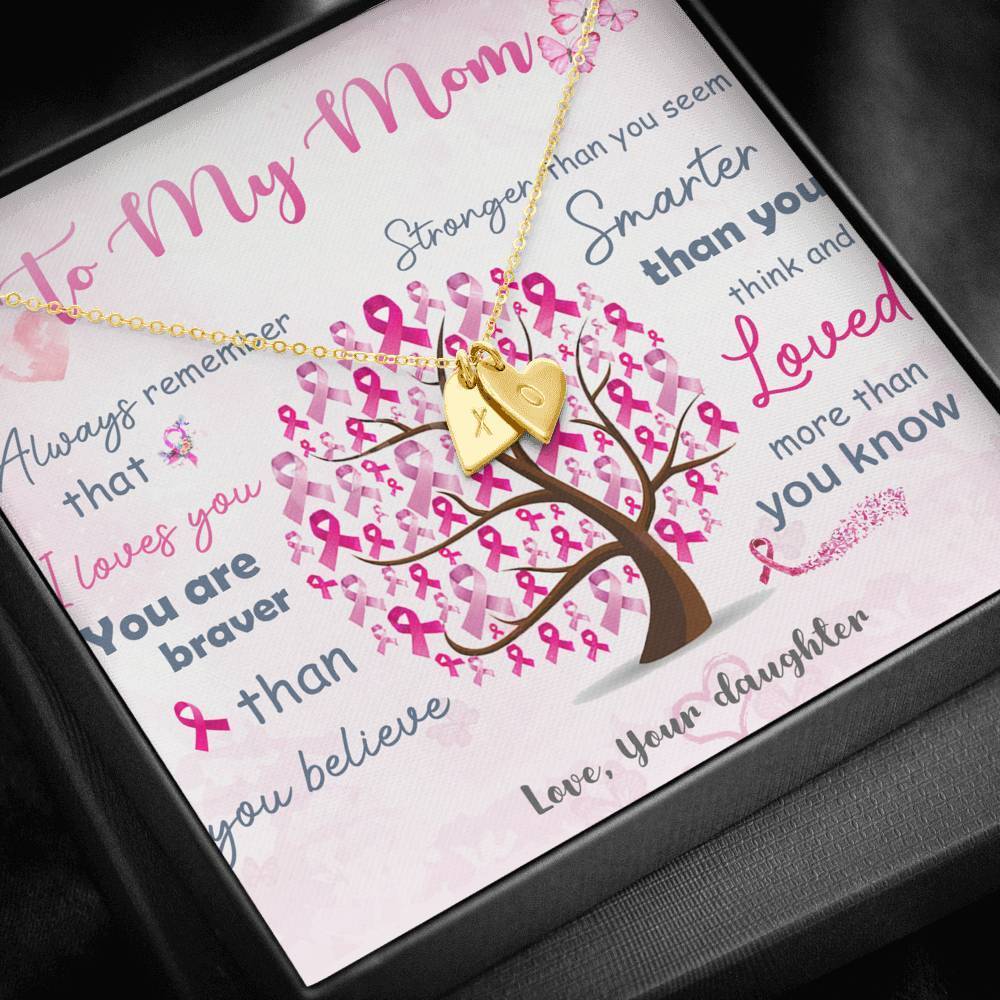 Breast Cancer Awareness To My Mom Necklace Jewelry