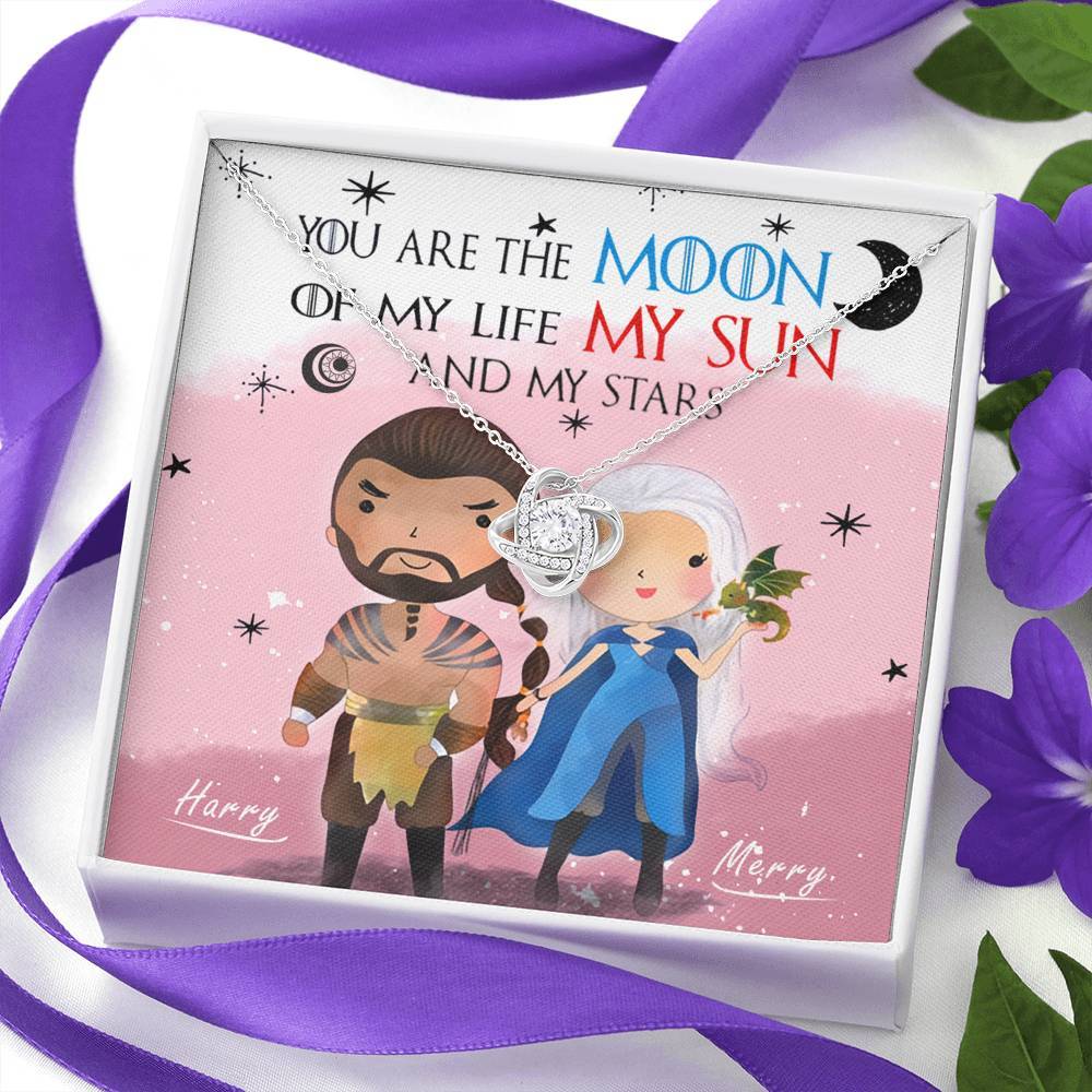 You Are The Moon Of My Life My Sun And Stars Knot Necklace