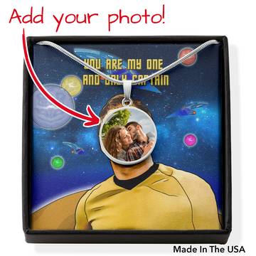 You Are My One And Only Captain Circle Pendant with POD Message Card