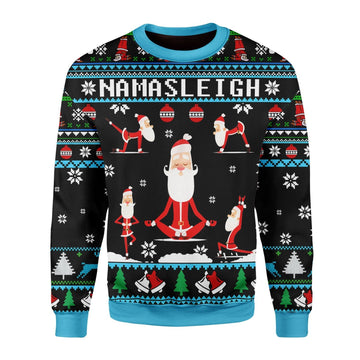 Gearhomies Christmas Unisex Sweater Namasleigh Ugly Christmas 3D Apparel