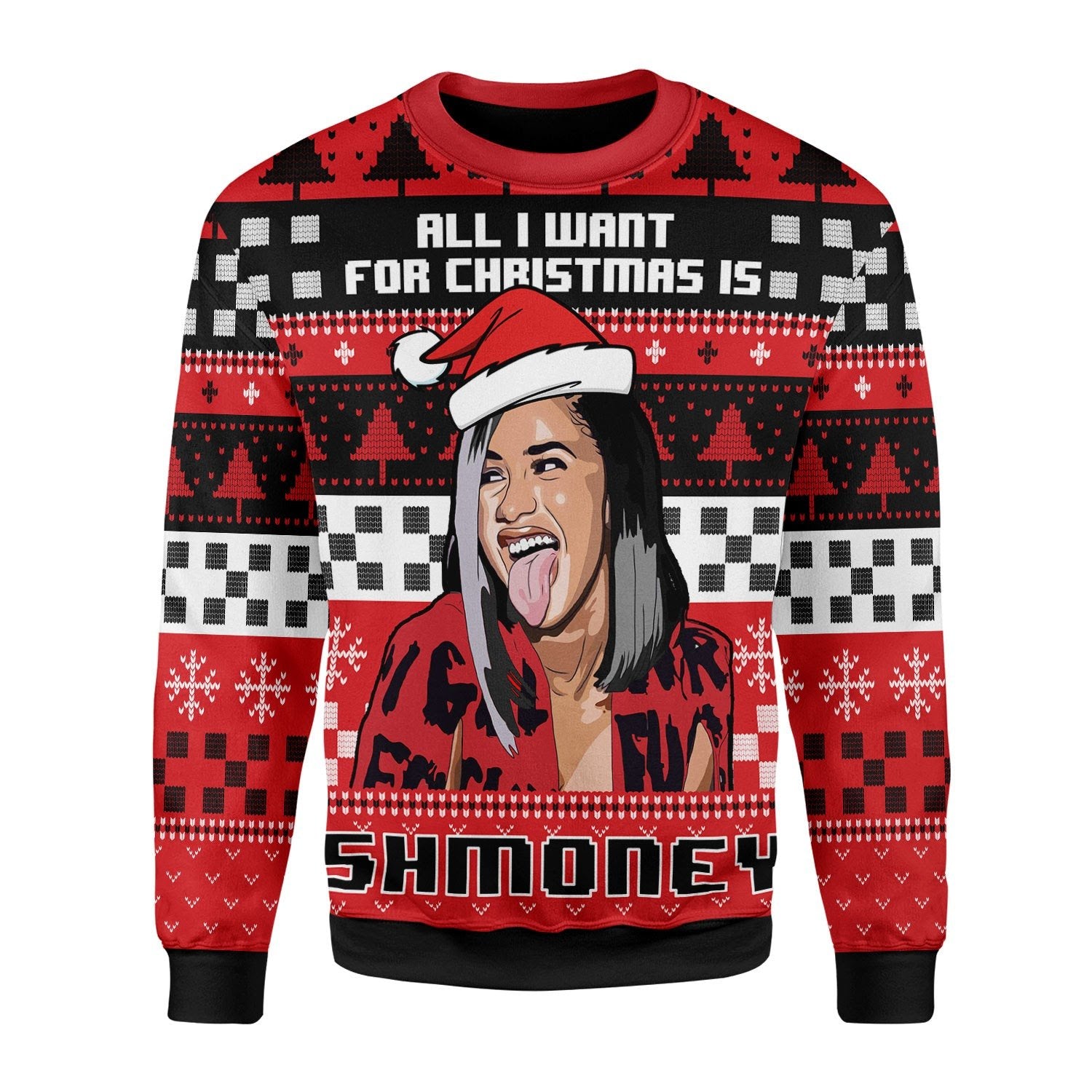 Customspig Christmas Sweater All I Want For Christmas Is Some Money 3D Apparel