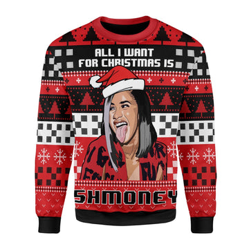 Customspig Christmas Sweater All I Want For Christmas Is Some Money 3D Apparel