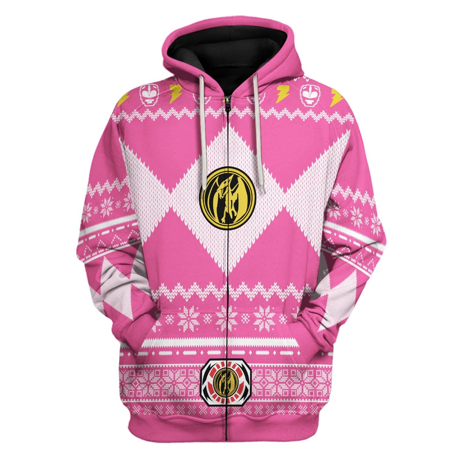 HumansBold Pink Power Rangers Tops