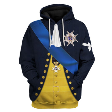 Gustav Iii Of Sweden Fleece Hoodie / S Vn470