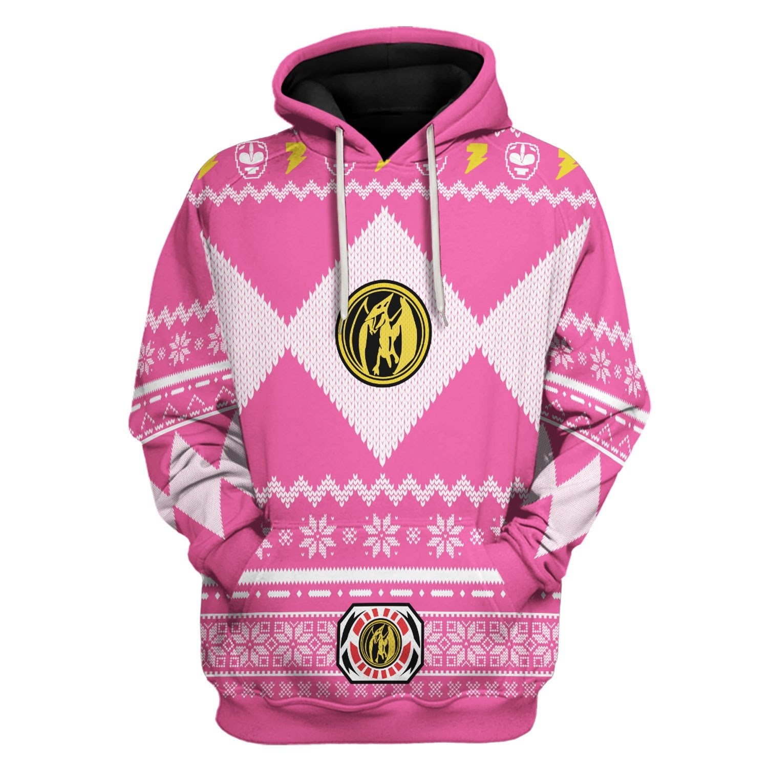 HumansBold Pink Power Rangers Tops