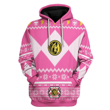 HumansBold Pink Power Rangers Tops