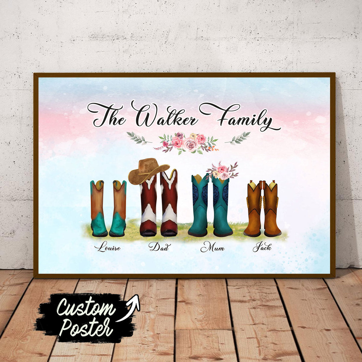 Customized Canvas Poster Wall Art The Walker Family