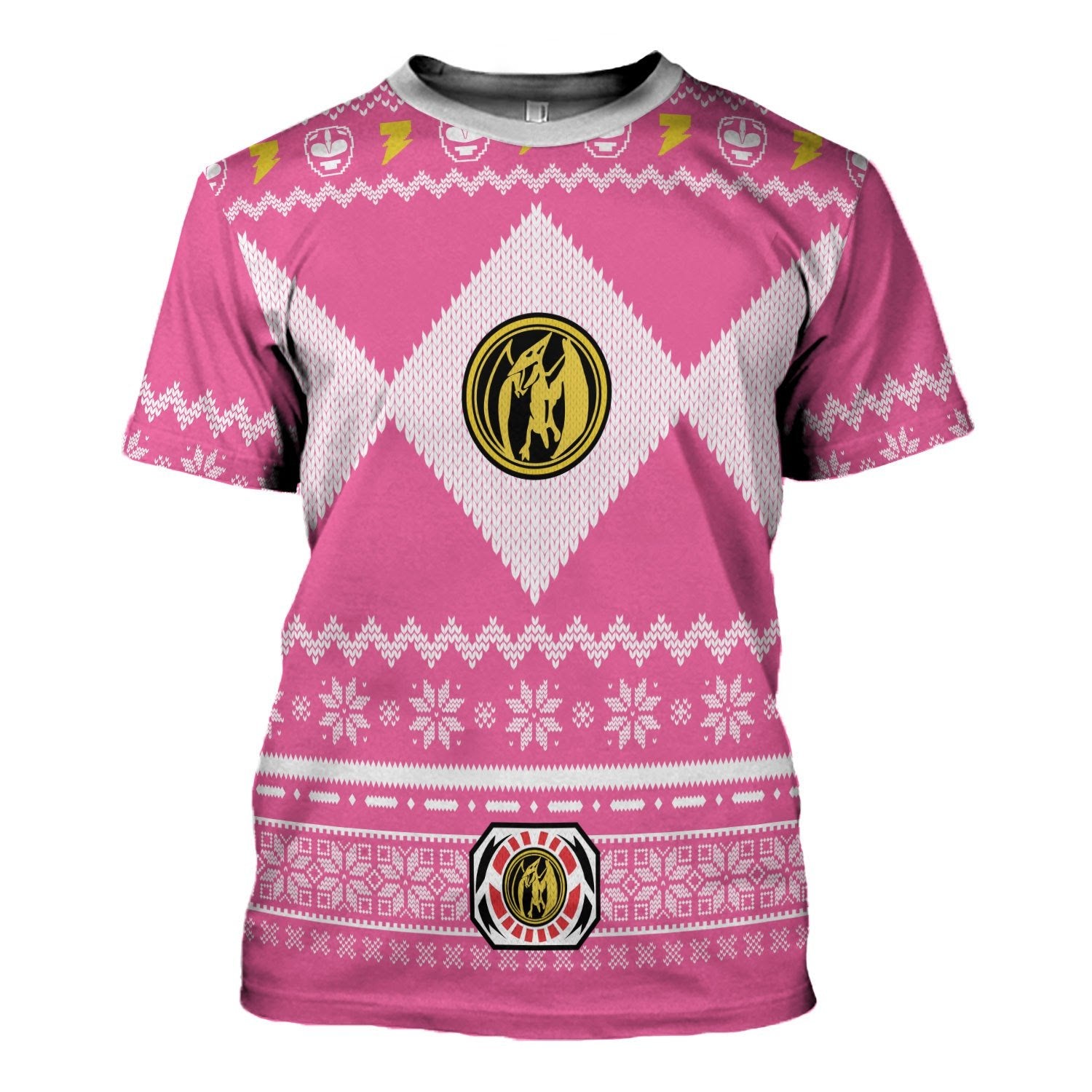 HumansBold Pink Power Rangers Tops