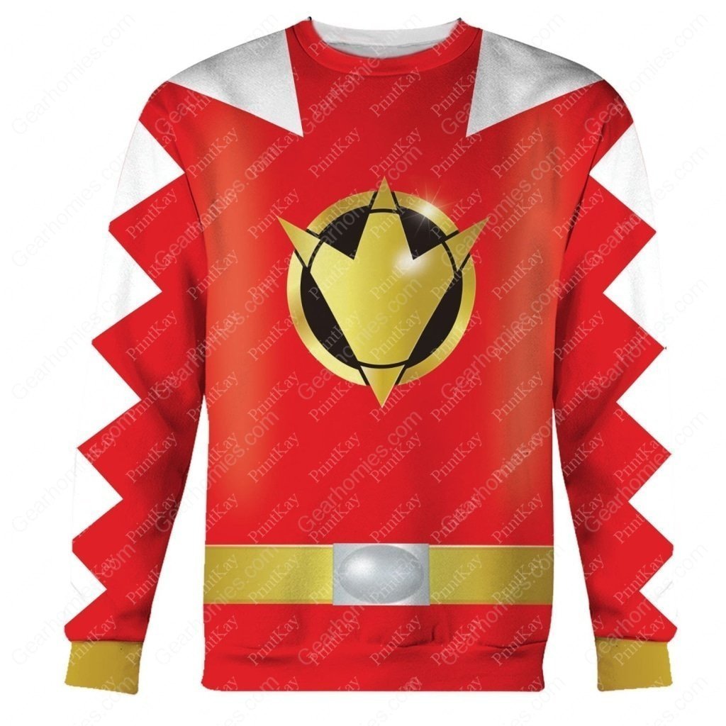 Dino Thunder Red Hoodie / S Qm112