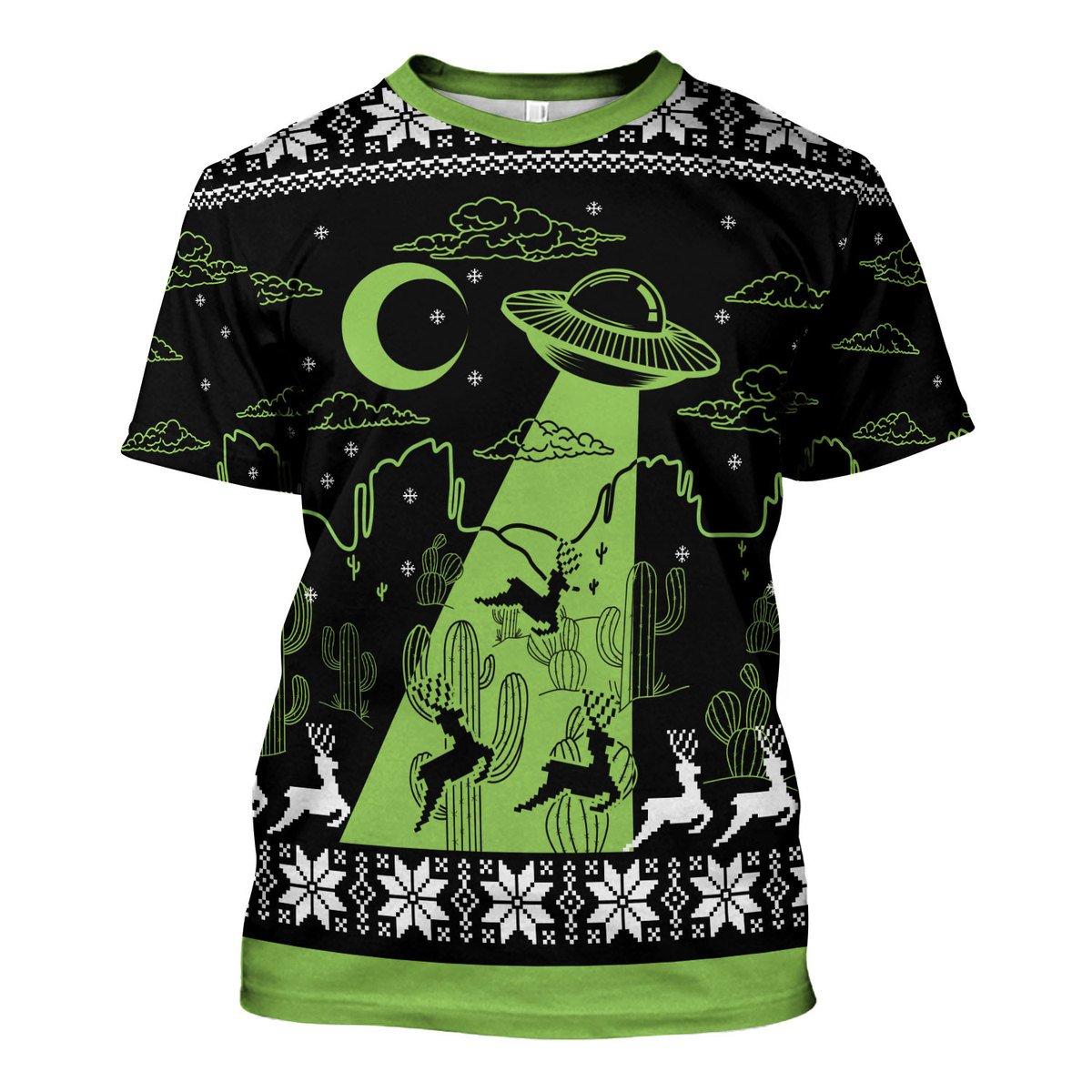 Customspig Tops Pullover Sweatshirt UFO Holographic 3D Apparel
