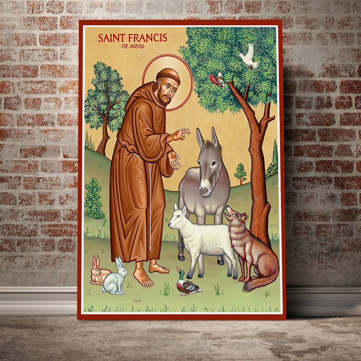 Customspig Canvas Saint Francis And The Animals